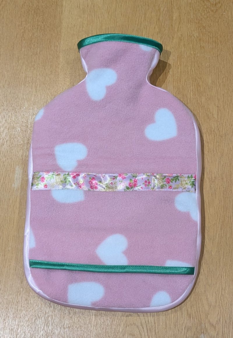 Handmade Pink Fleece Hotwater Bottle Cover