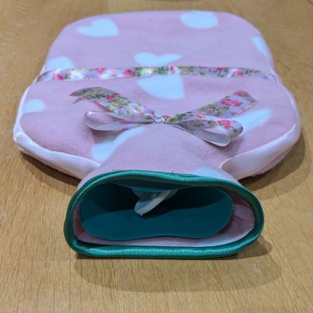 Handmade Pink Fleece Hotwater Bottle Cover