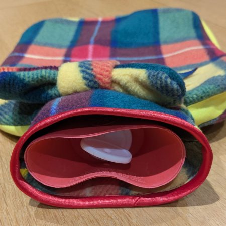 Handmade Checkered Fleece Hotwater Bottle Cover