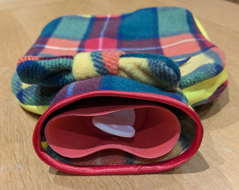 Handmade Checkered Fleece Hotwater Bottle Cover