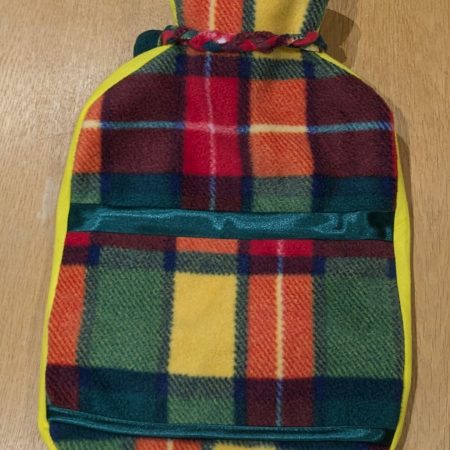 Handmade Checkered Fleece Hotwater Bottle Cover