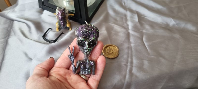 Large Alien resin keyring accessory or ornament