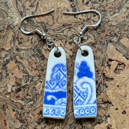 Handmade Ceramic Earrings One of a Kind Sterling Silver Eco Friendly Gifts