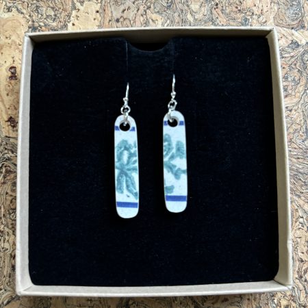 Handmade Drop Earrings, Ceramic, One of a Kind, Unique, Eco Friendly Gifts.