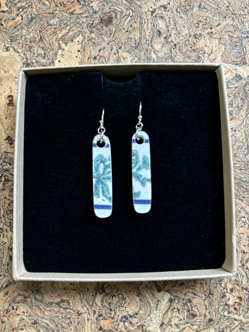 Handmade Drop Earrings, Ceramic, One of a Kind, Unique, Eco Friendly Gifts.