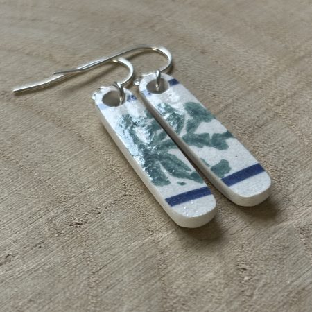 Handmade Drop Earrings, Ceramic, One of a Kind, Unique, Eco Friendly Gifts.