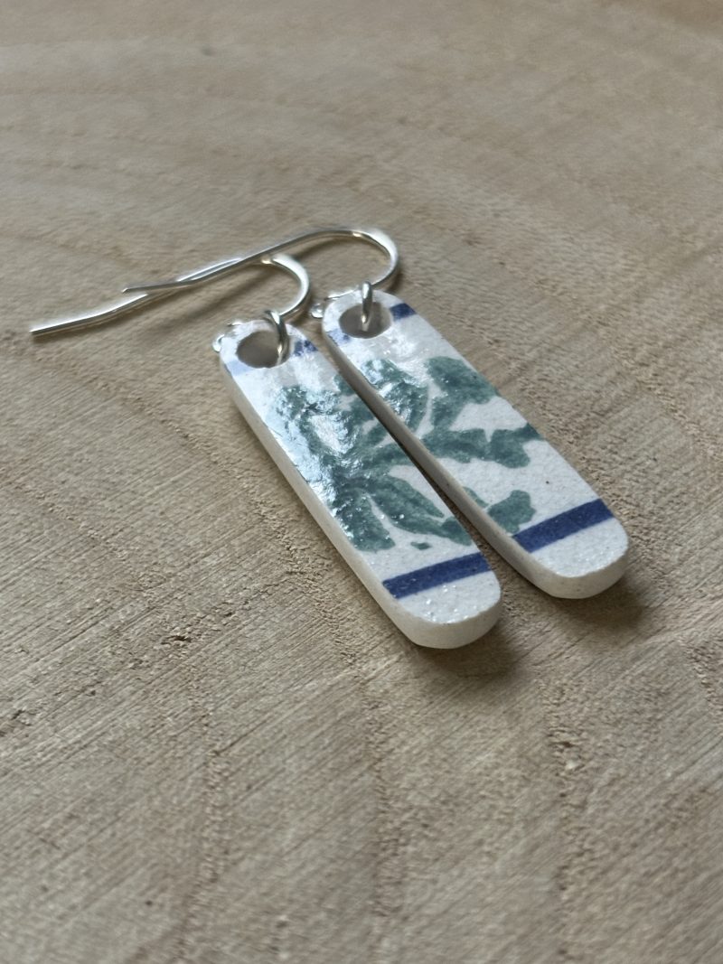 Handmade Drop Earrings, Ceramic, One of a Kind, Unique, Eco Friendly Gifts.