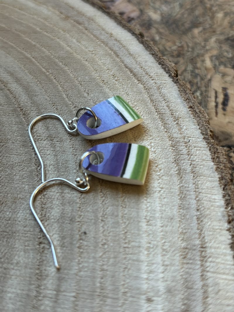 Handmade Drop Earrings, One of a Kind, Unique, Eco Friendly Gifts.