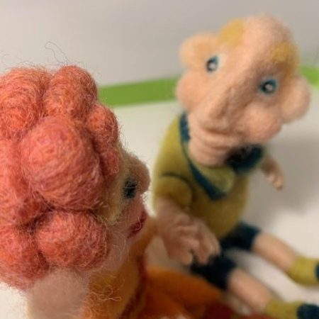 Needle Felted Couple Valentines gift Happy Couple