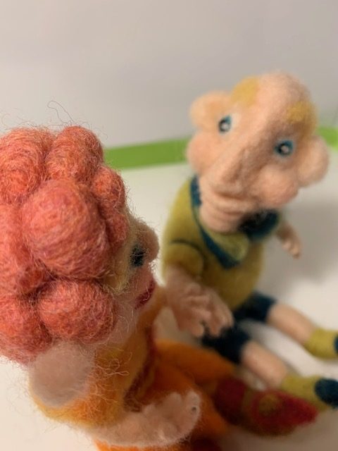 Needle Felted Couple Valentines gift Happy Couple