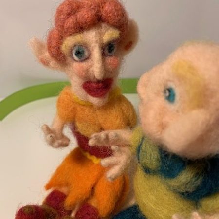 Needle Felted Couple Valentines gift Happy Couple