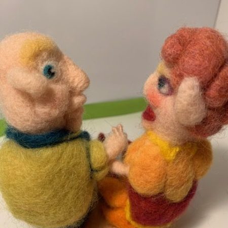 Needle Felted Couple Valentines gift Happy Couple