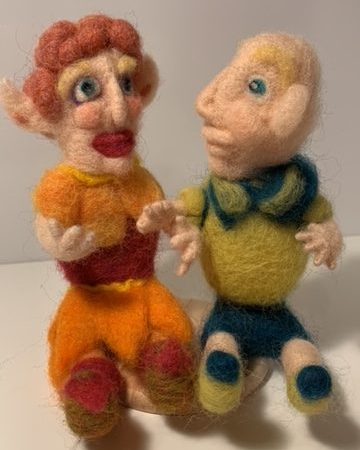 Needle Felted Couple Valentines gift Happy Couple
