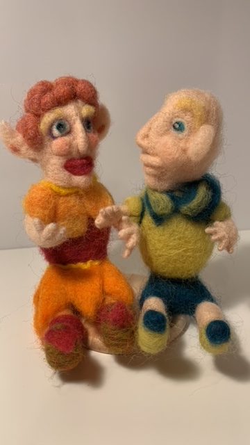 Needle Felted Couple Valentines gift Happy Couple