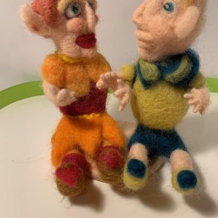Needle Felted Couple Valentines gift Happy Couple