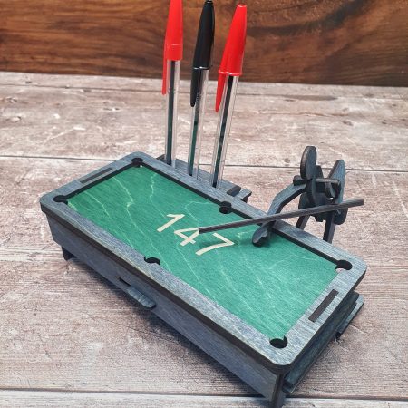 Novelty Billiards Pen Holder-Desktop Snooker Table Wood Ornament-Snooker Gift-Pool Gift-Personalised