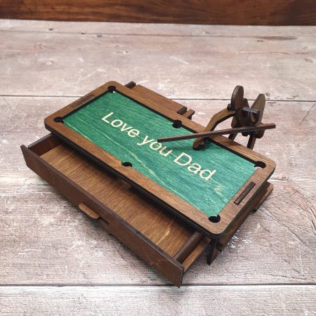 Novelty Billiards Pen Holder-Desktop Snooker Table Wood Ornament-Snooker Gift-Pool Gift-Personalised
