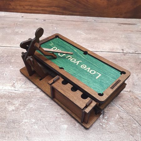 Novelty Billiards Pen Holder-Desktop Snooker Table Wood Ornament-Snooker Gift-Pool Gift-Personalised