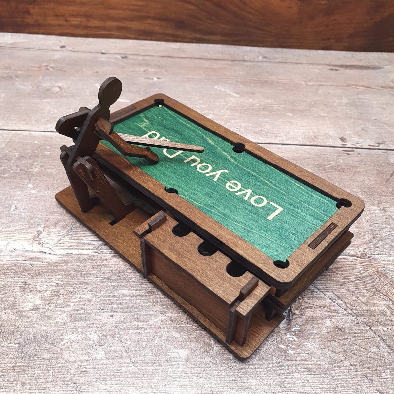 Novelty Billiards Pen Holder-Desktop Snooker Table Wood Ornament-Snooker Gift-Pool Gift-Personalised