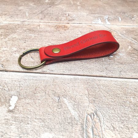 Blood Group Engraved Leather Keychain, Emergency Blood Type Reminder Keyring