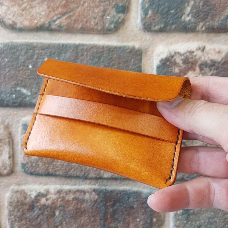 Leather Card Wallet-Full Grain Leather Card Case- Leather Card Holder-Envelope Style