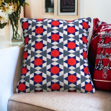 Bargello needlepoint cushion