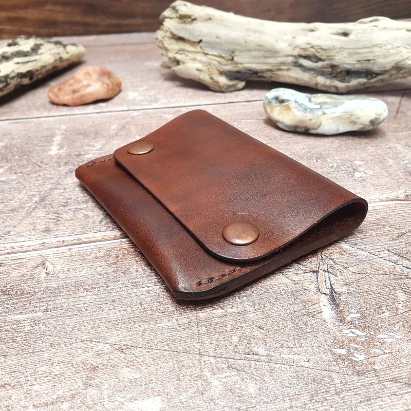 Leather Cash & Card Wallet, Secure Leather Card Case, Minimalist Leather Card Holder
