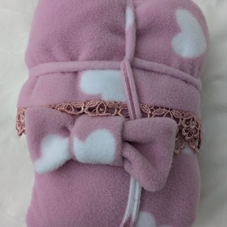 Girl's Handmade Pink Anti Pill Fleece Bedtime Cosy