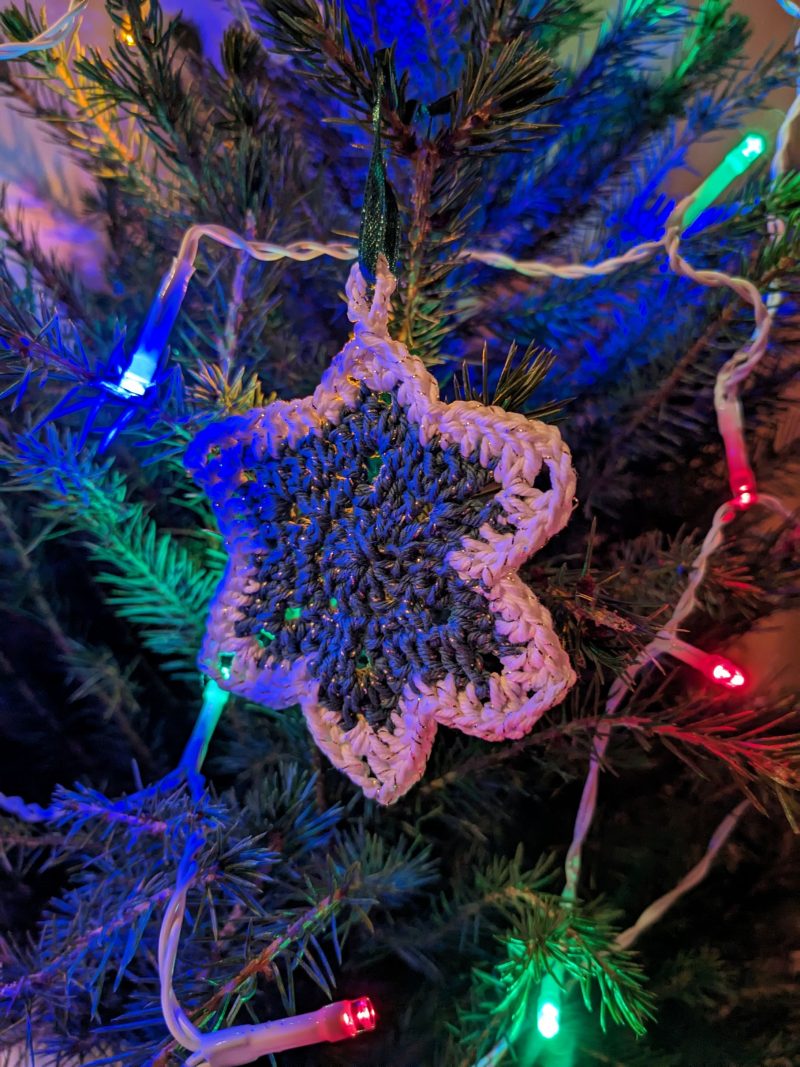 Crochet Start Christmas Tree Decoration