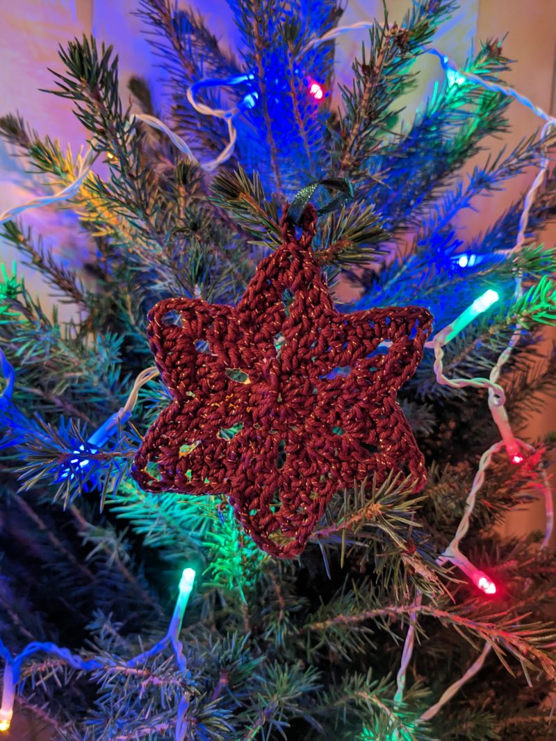 Crochet Start Christmas Tree Decoration