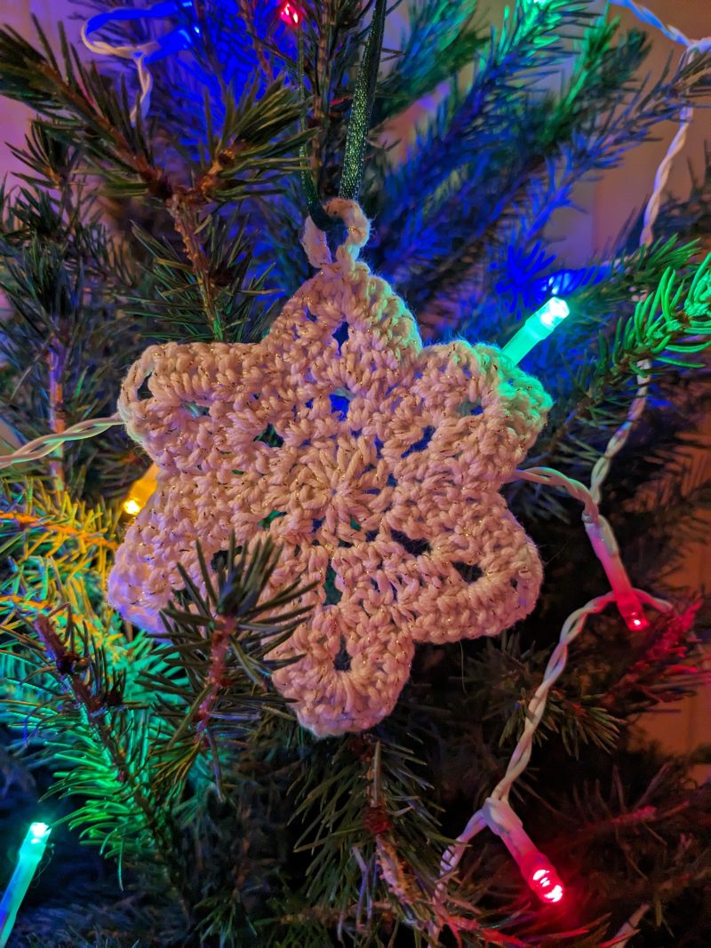 Crochet Start Christmas Tree Decoration