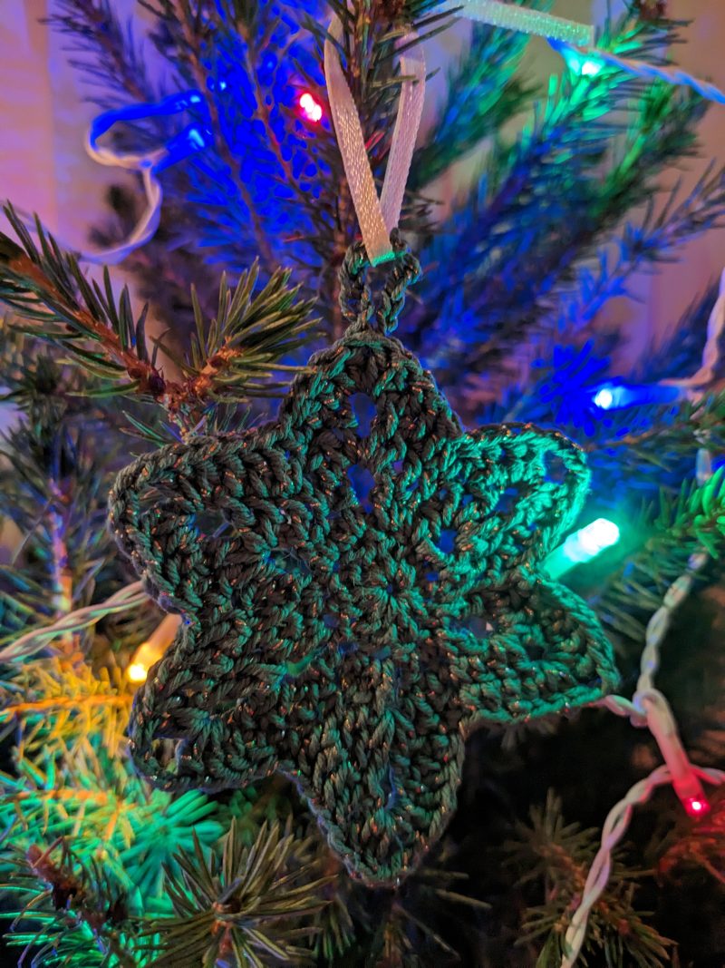 Crochet Start Christmas Tree Decoration