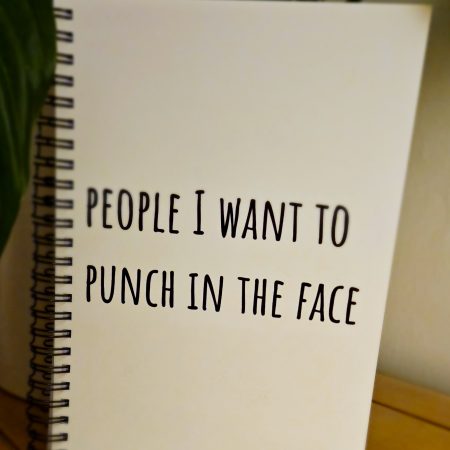 A5 ring bound funny notebook - People I want to punch in the face
