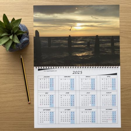 Large Seascape Photography Wall Calendar 2026 A3 Size Year At Glance