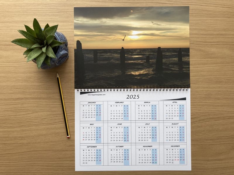 Large Seascape Photography Wall Calendar 2026 A3 Size Year At Glance