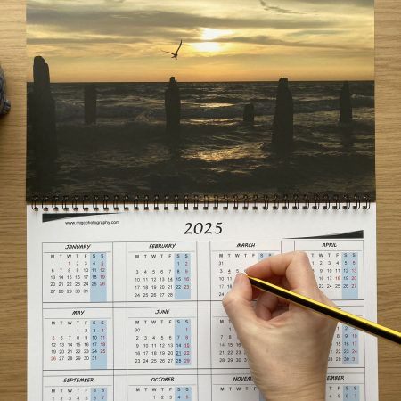 Large Seascape Photography Wall Calendar 2026 A3 Size Year At Glance