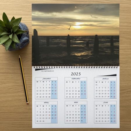 Large Seascape Photography Wall Calendar 2026 A3 Size Year At Glance