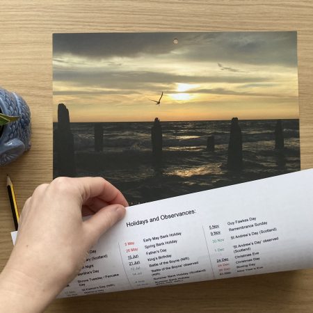 Large Seascape Photography Wall Calendar 2026 A3 Size Year At Glance