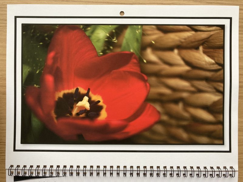 Handmade Large Wall Calendar With Flowers A3 Size Year At Glance