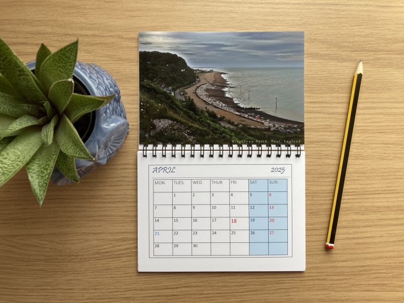 Magnetic Fridge Calendar 2026 With Seascape Design | A6 & A5 Sizes Available