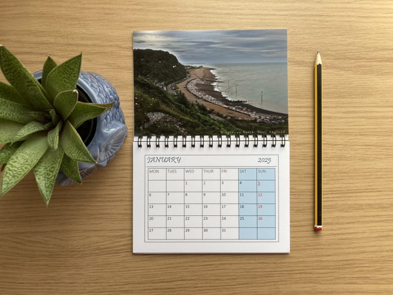 Magnetic Fridge Calendar 2026 With Seascape Design | A6 & A5 Sizes Available