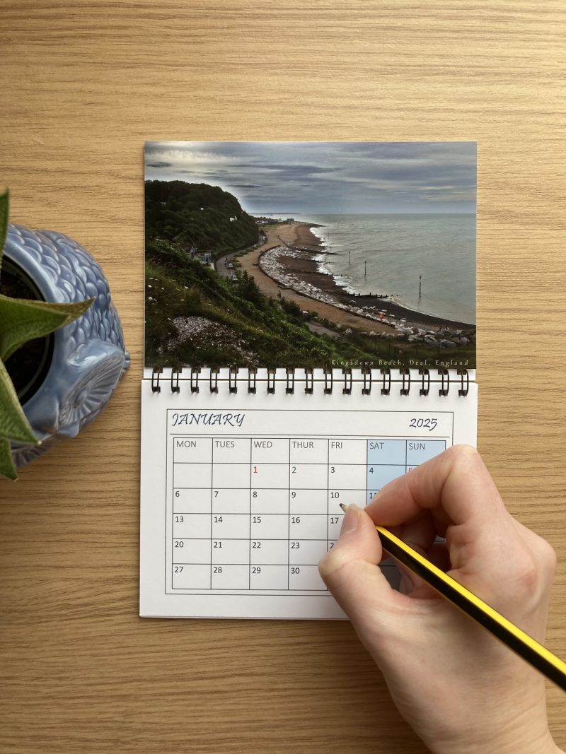 Magnetic Fridge Calendar 2026 With Seascape Design | A6 & A5 Sizes Available