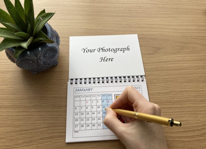 Personalised Photo Magnetic Fridge Calendar 2026 With Flowers | A6 & A5 Sizes Available (Copy)