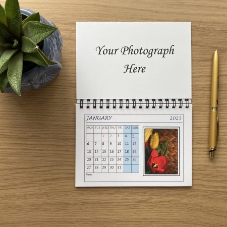 Personalised Photo Magnetic Fridge Calendar 2026 With Flowers | A6 & A5 Sizes Available (Copy)