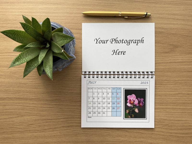 Personalised Photo Magnetic Fridge Calendar 2026 With Flowers | A6 & A5 Sizes Available (Copy)