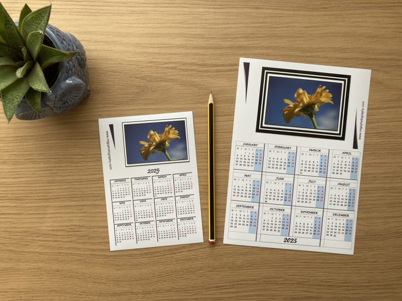 Magnetic Calendar For Fridge 2026 Floral Photography Design | A6 & A5 Sizes Available