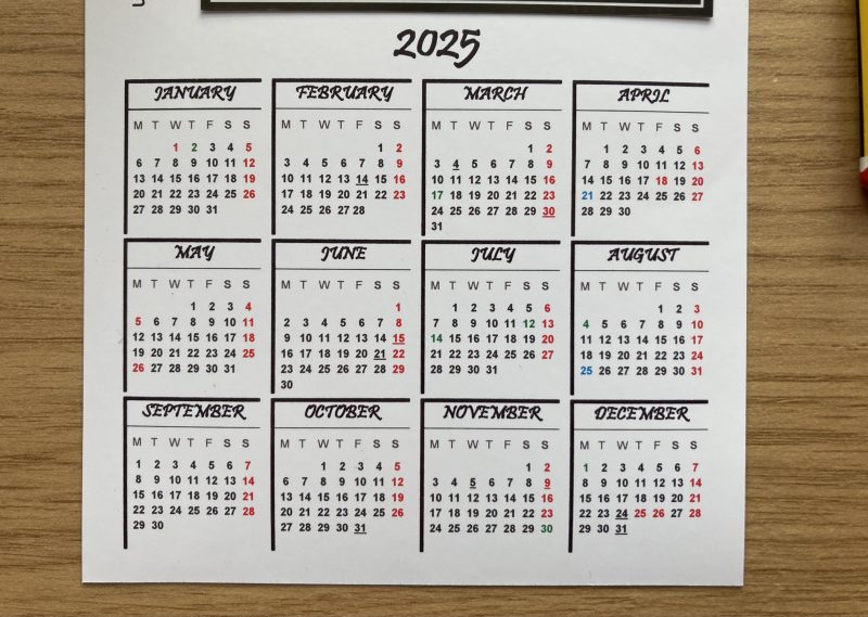 Magnetic Calendar For Fridge 2026 Floral Photography Design | A6 & A5 Sizes Available