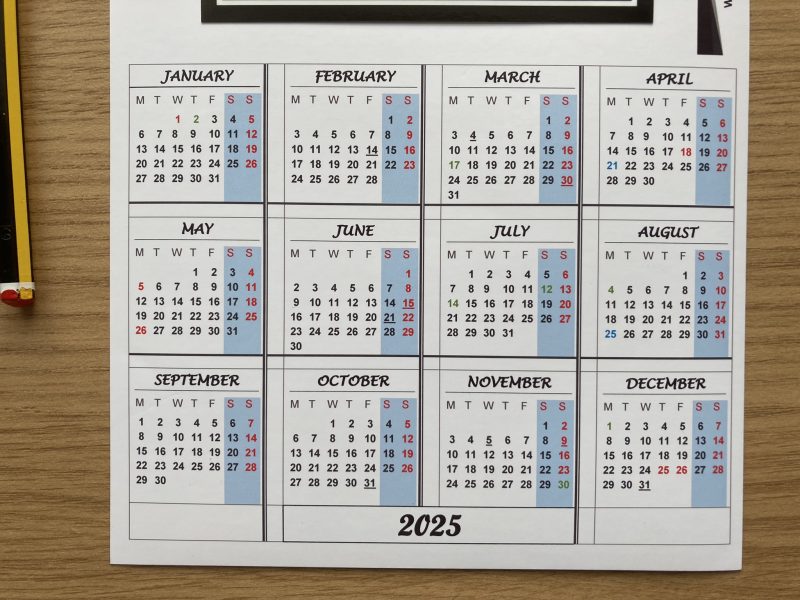 Magnetic Calendar For Fridge 2026 Floral Photography Design | A6 & A5 Sizes Available