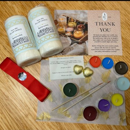 DIY wax candle painting