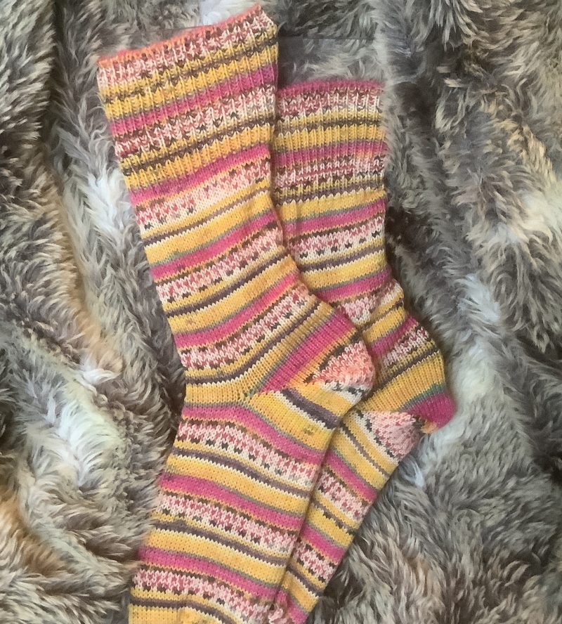 Hand crafted socks ( yarn design Princess) Four different size ranges available